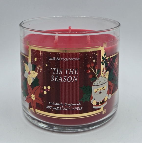 Bath & Body Works Tis the Season 3 Wick Candle - Picture 2 of 5